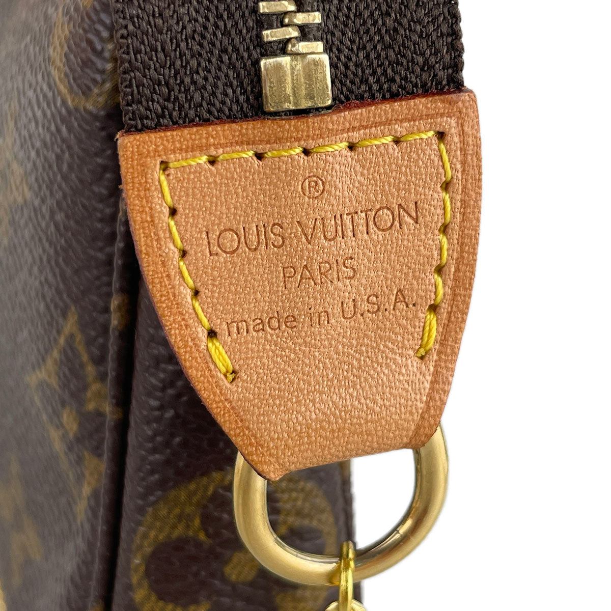 Louis Vuitton Monogram Mini Pochette Accessoires Coated Canvas Brown Pouch 4903