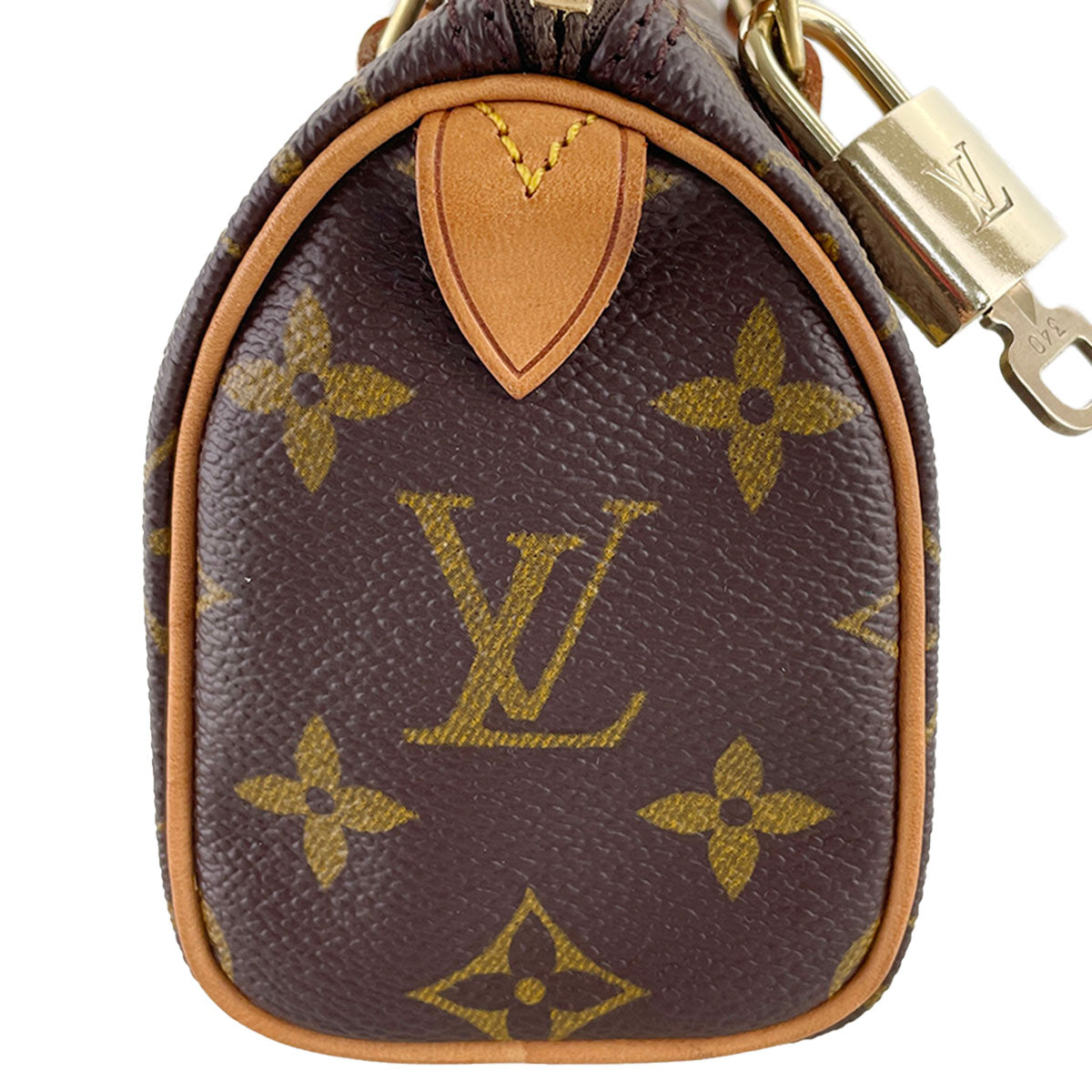 Louis Vuitton Monogram Mini speedy Coated Canvas Fabric Brown Handbag 4896