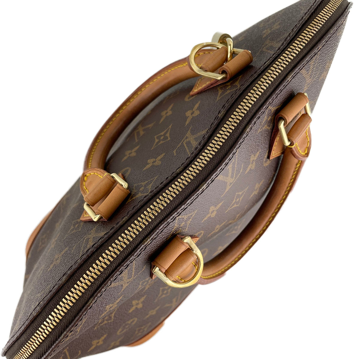 Louis Vuitton Monogram Alma Coated Canvas Fabric Brown Handbag 4823