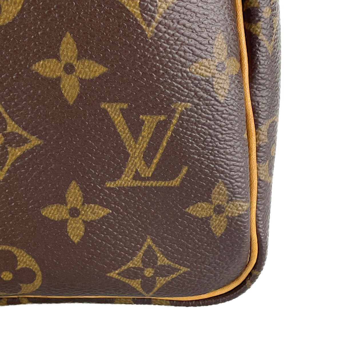 Louis Vuitton Monogram Speedy 25 Coated Canvas Fabric Brown Handbag 4907