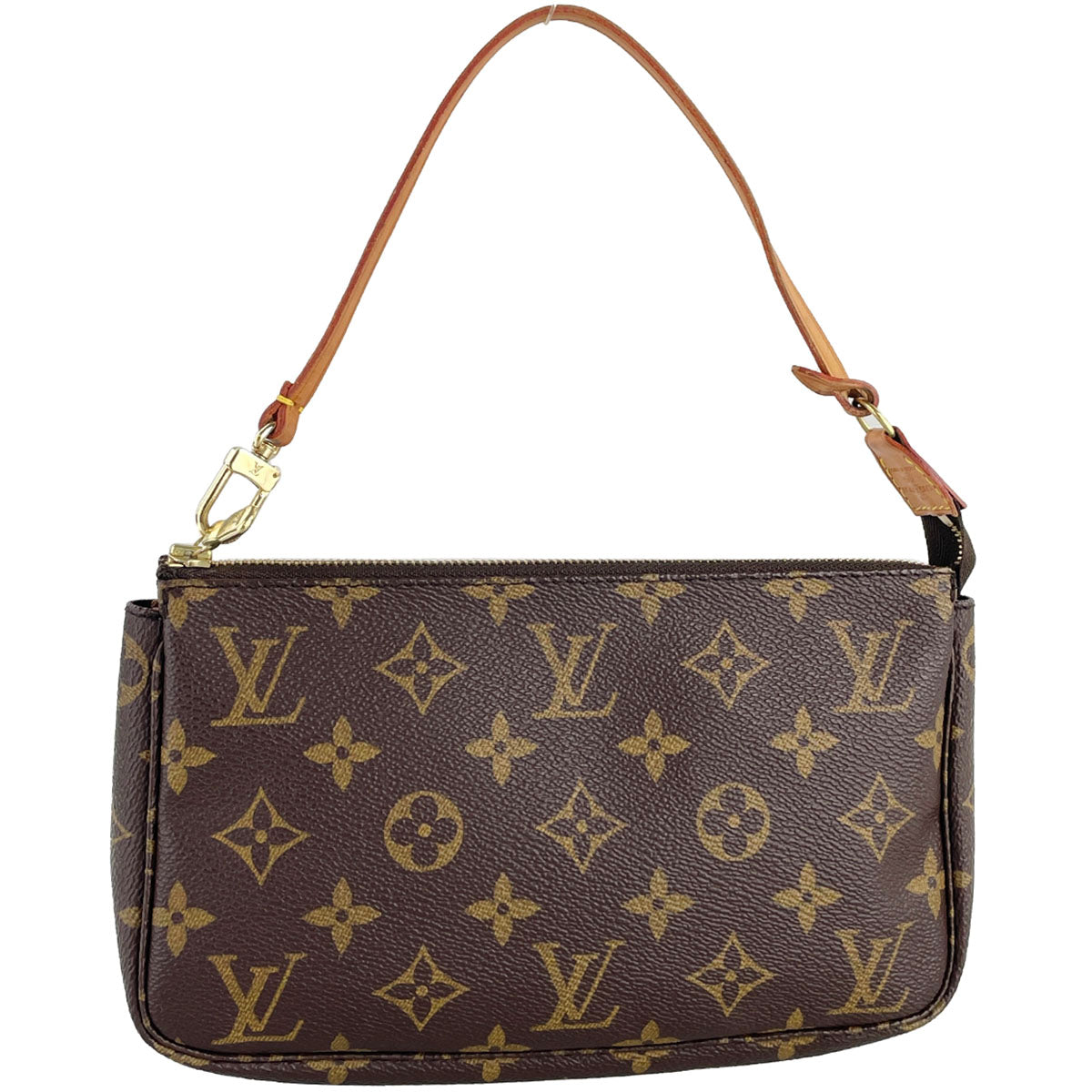 Louis Vuitton Monogram Pochette Accessoires Coated Canvas Brown Handbag 4922