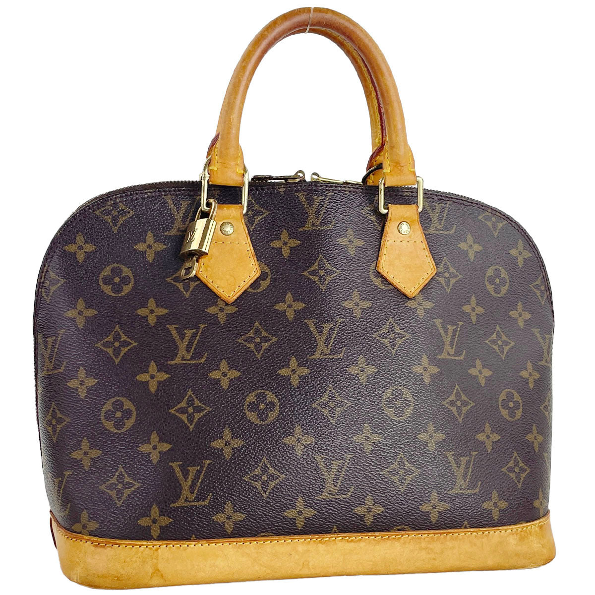 Louis Vuitton Monogram Alma Coated Canvas Fabric Brown Handbag 4915