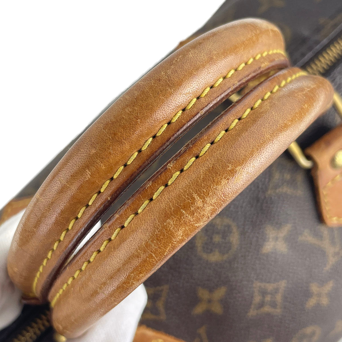 Louis Vuitton Monogram Speedy 30 Coated Canvas Fabric Brown Handbag 4909