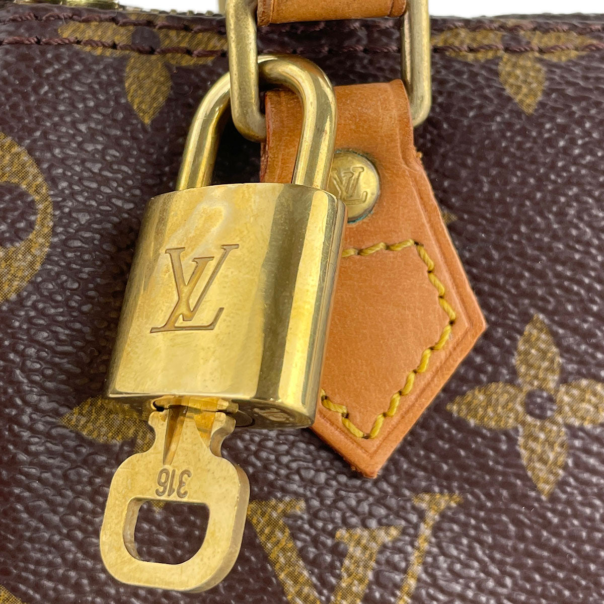Louis Vuitton Monogram Mini speedy 2way Coated Canvas Fabric Brown Handbag 4870