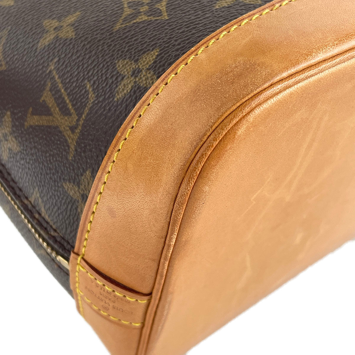 Louis Vuitton Monogram Alma Coated Canvas Fabric Brown Handbag 4912