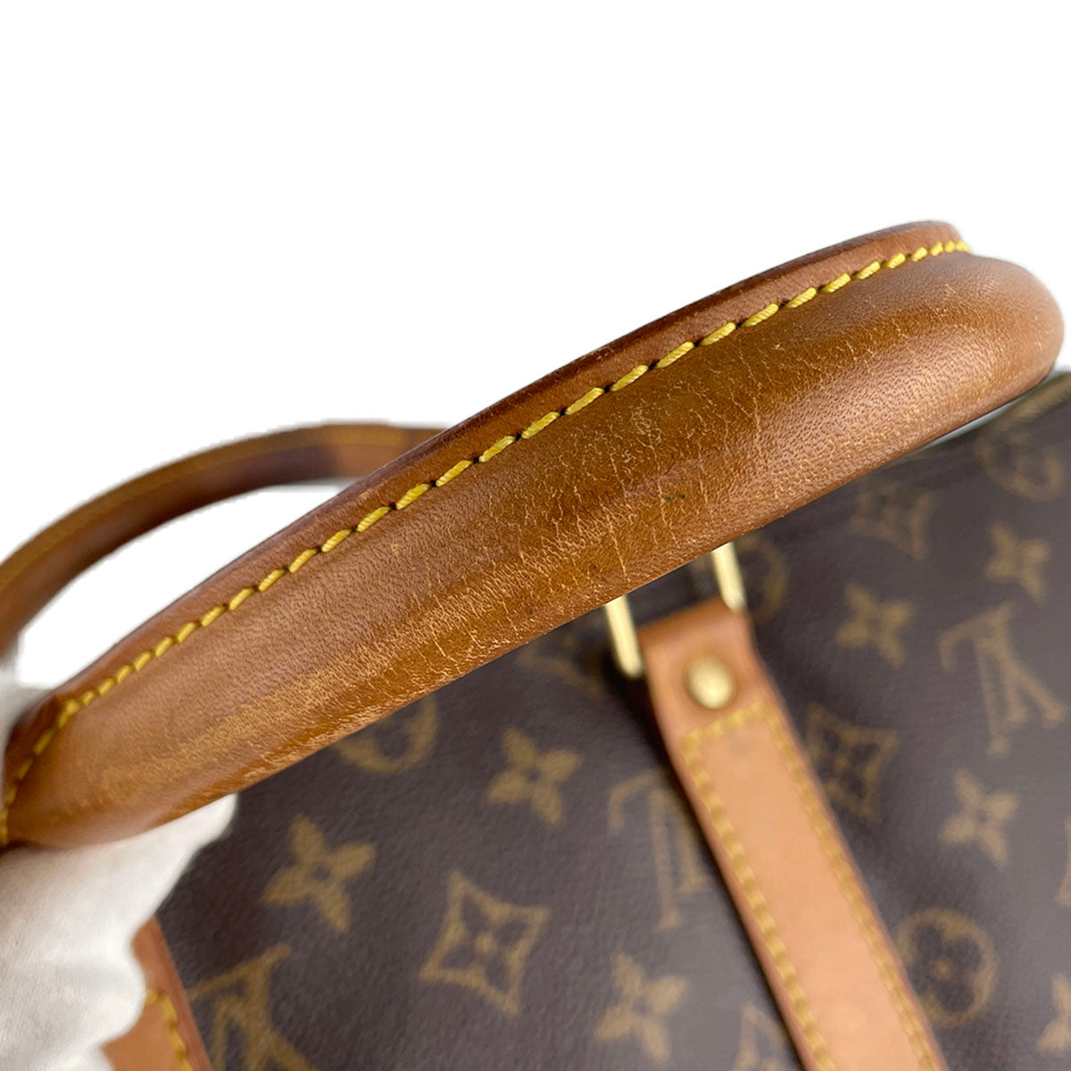 Louis Vuitton Monogram Keepall 45 Coated Canvas Fabric Brown Boston Bag 4824