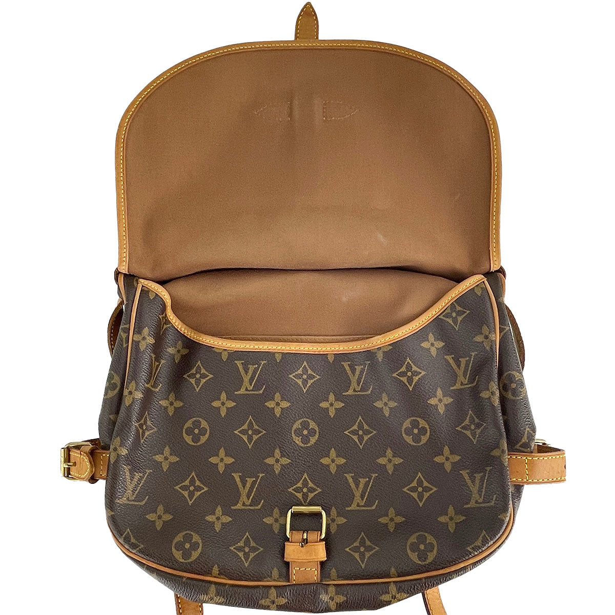 Louis Vuitton Monogram Saumur 30 Coated Canvas Fabric Brown Shoulder bag 4852
