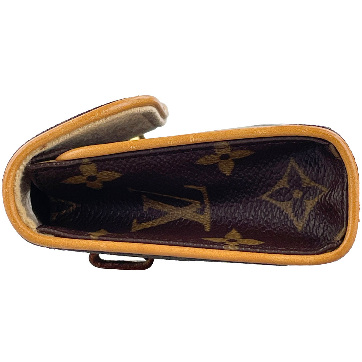 Louis Vuitton Monogram Pochette Florentine Coated Canvas Suede Brown Pouch 4875