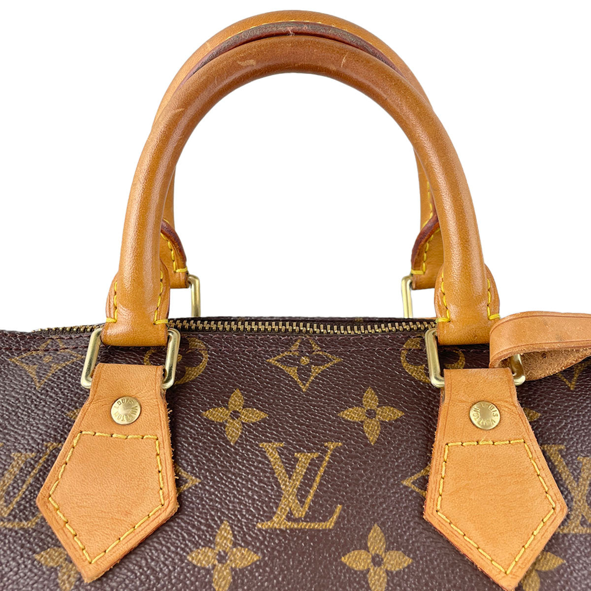 Louis Vuitton Monogram Speedy 25 Coated Canvas Fabric Brown Handbag 4925