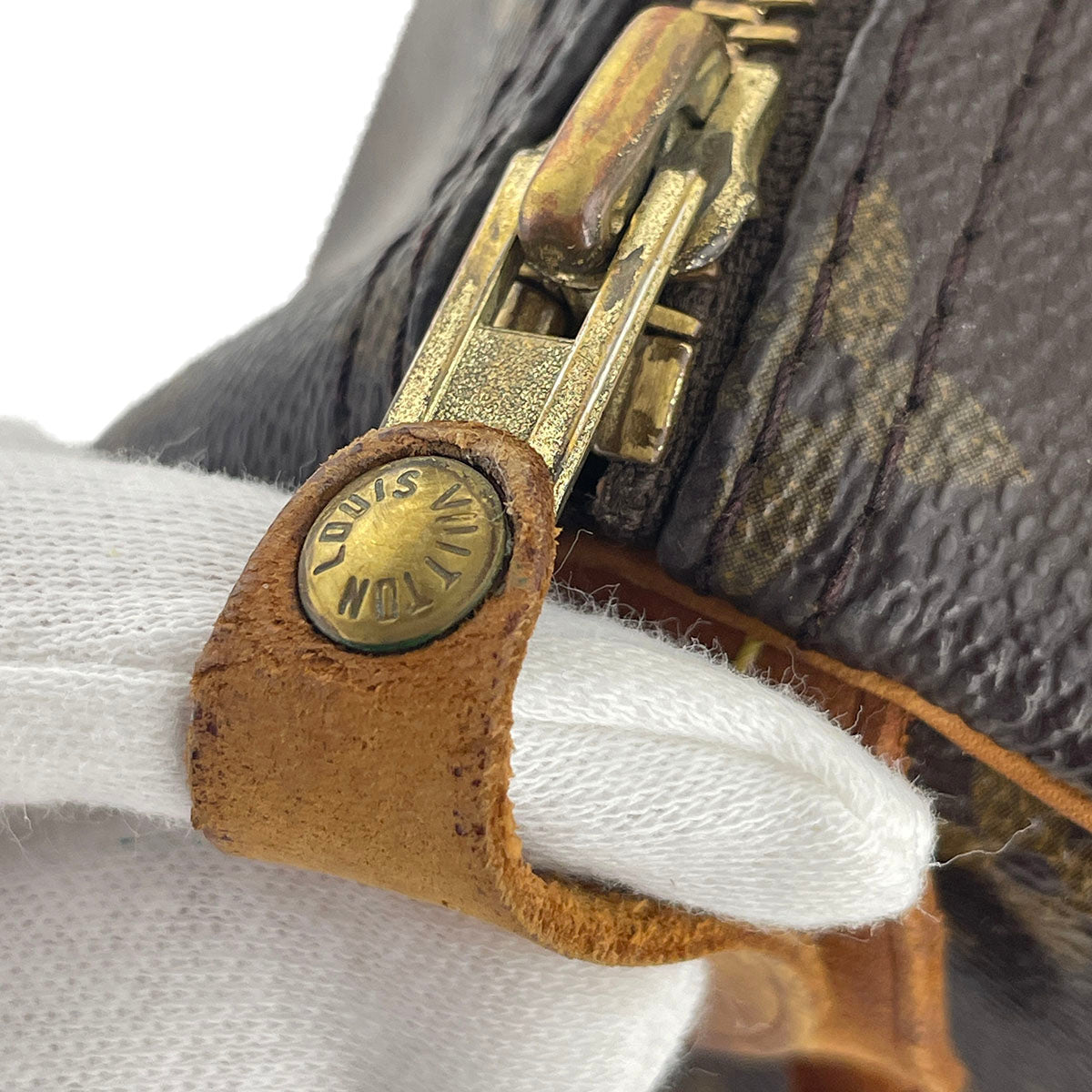 Louis Vuitton Monogram Speedy 30 Coated Canvas Fabric Brown Handbag 4909