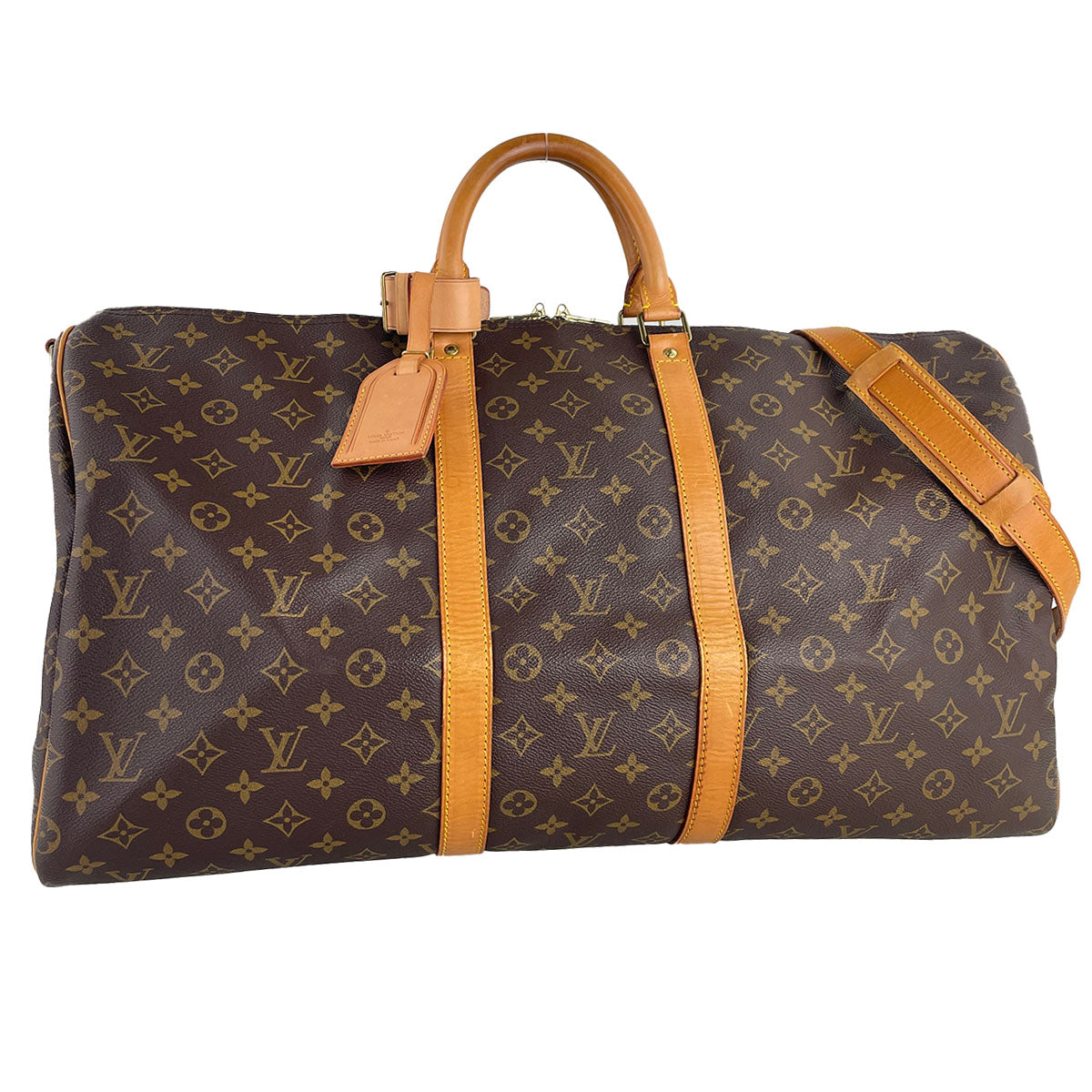 Louis Vuitton Monogram Keepall Bandouliere 55 Coated Canvas  Boston Bag 4880