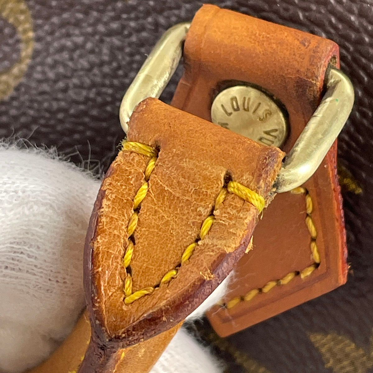 Louis Vuitton Monogram Mini speedy Coated Canvas Fabric Brown 2way Handbag 4916