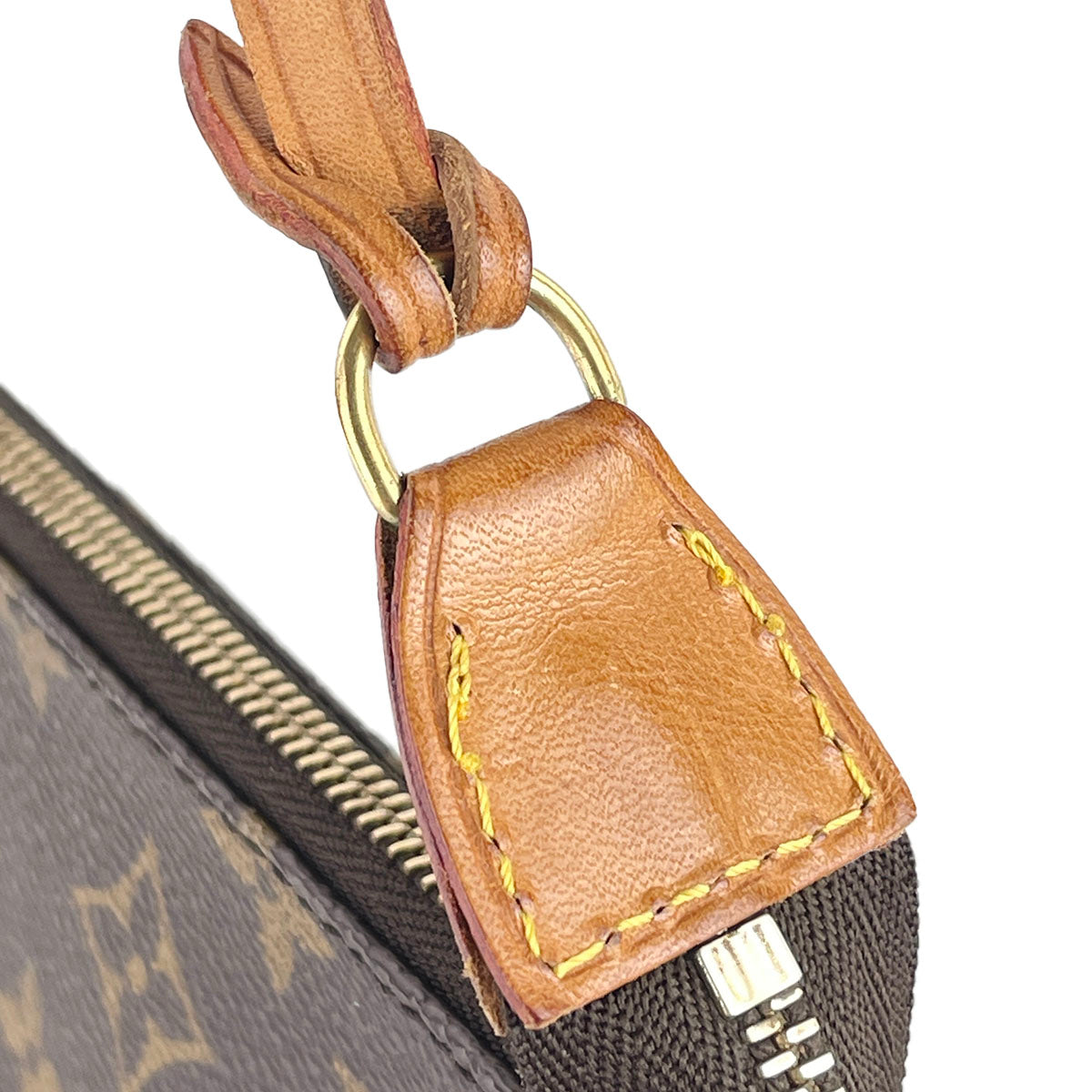 Louis Vuitton Monogram Pochette Accessoires Coated Canvas Brown Handbag 4922