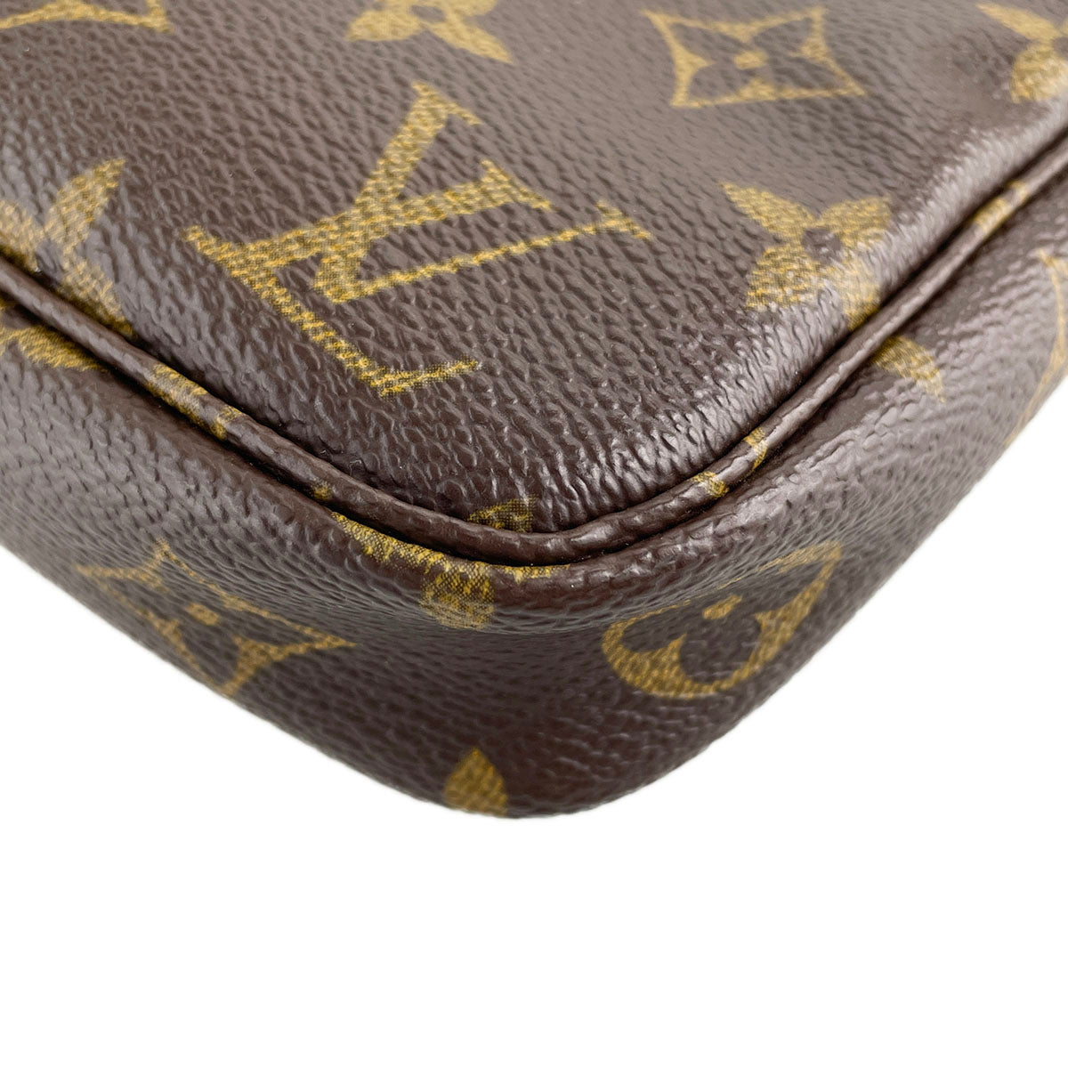 Louis Vuitton Monogram Pochette Accessoires Coated Canvas Brown Handbag 4844