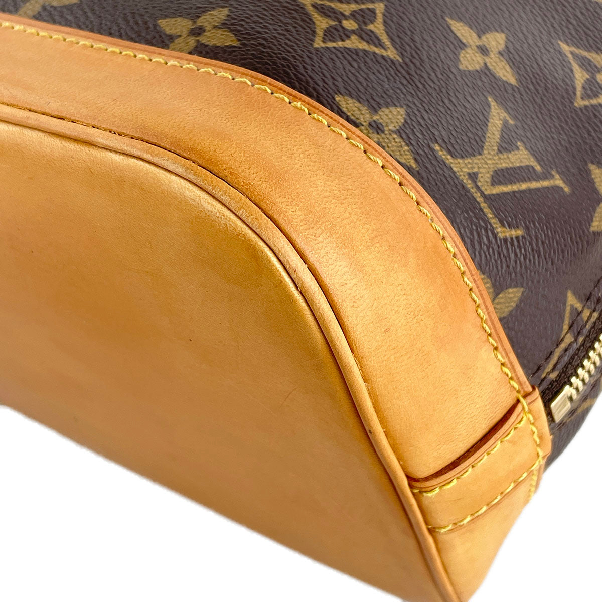Louis Vuitton Monogram Alma 2way Coated Canvas Fabric Brown Handbag 4882