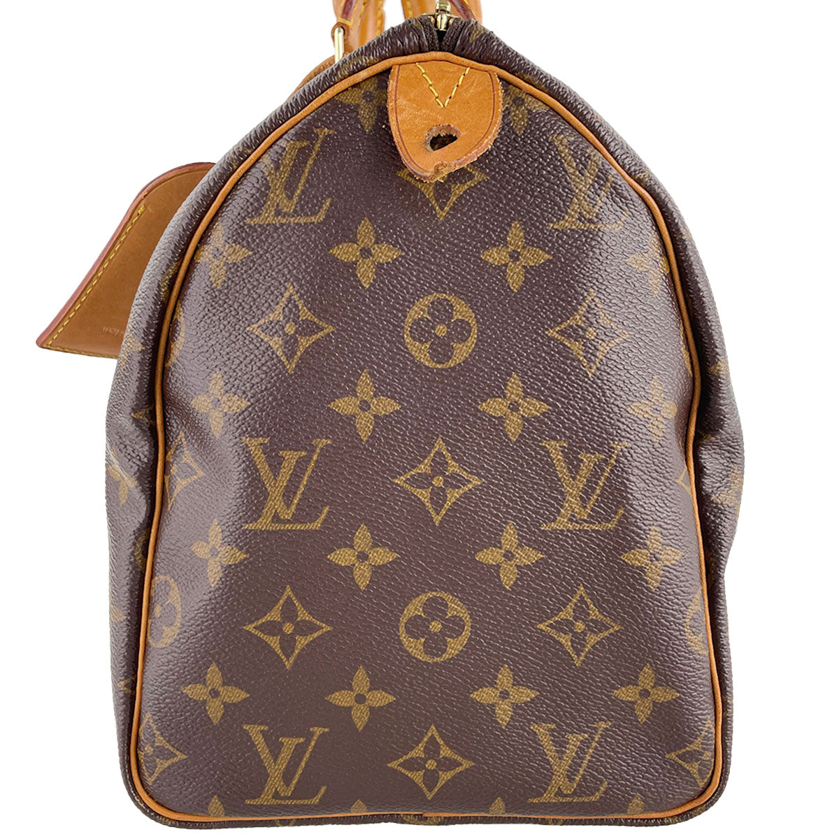 Louis Vuitton Monogram Speedy 30 Coated Canvas Fabric Brown Handbag 4865