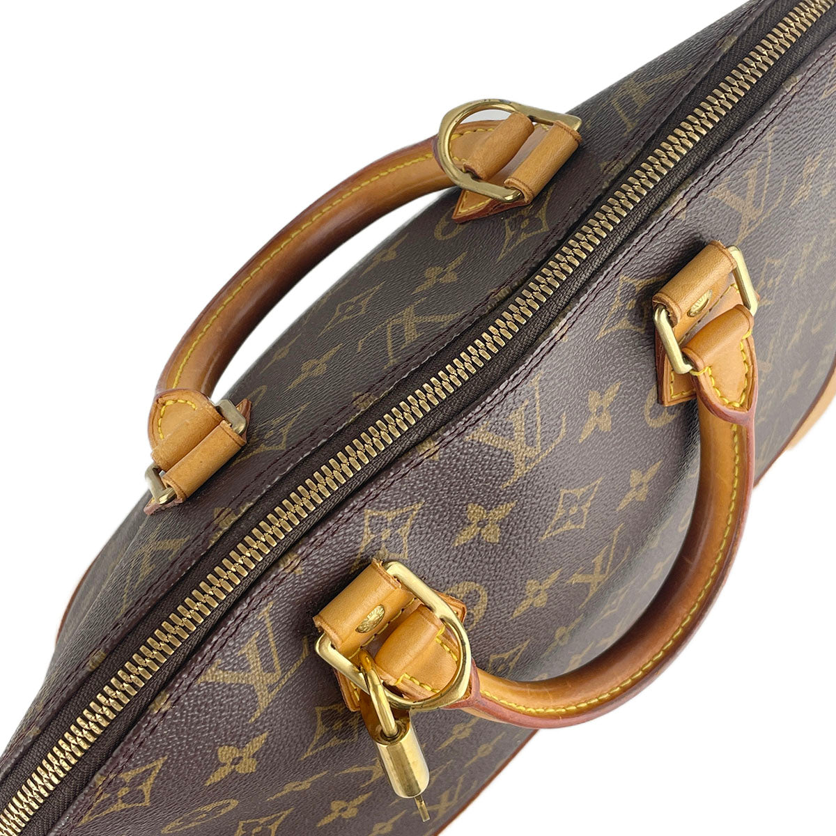 Louis Vuitton Monogram Alma Coated Canvas Fabric Brown Handbag 4829