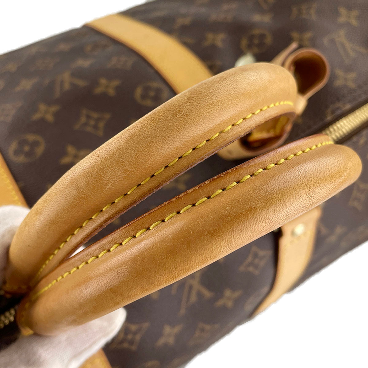 Louis Vuitton Monogram Keepall 55 Coated Canvas Fabric Brown Boston Bag 4857
