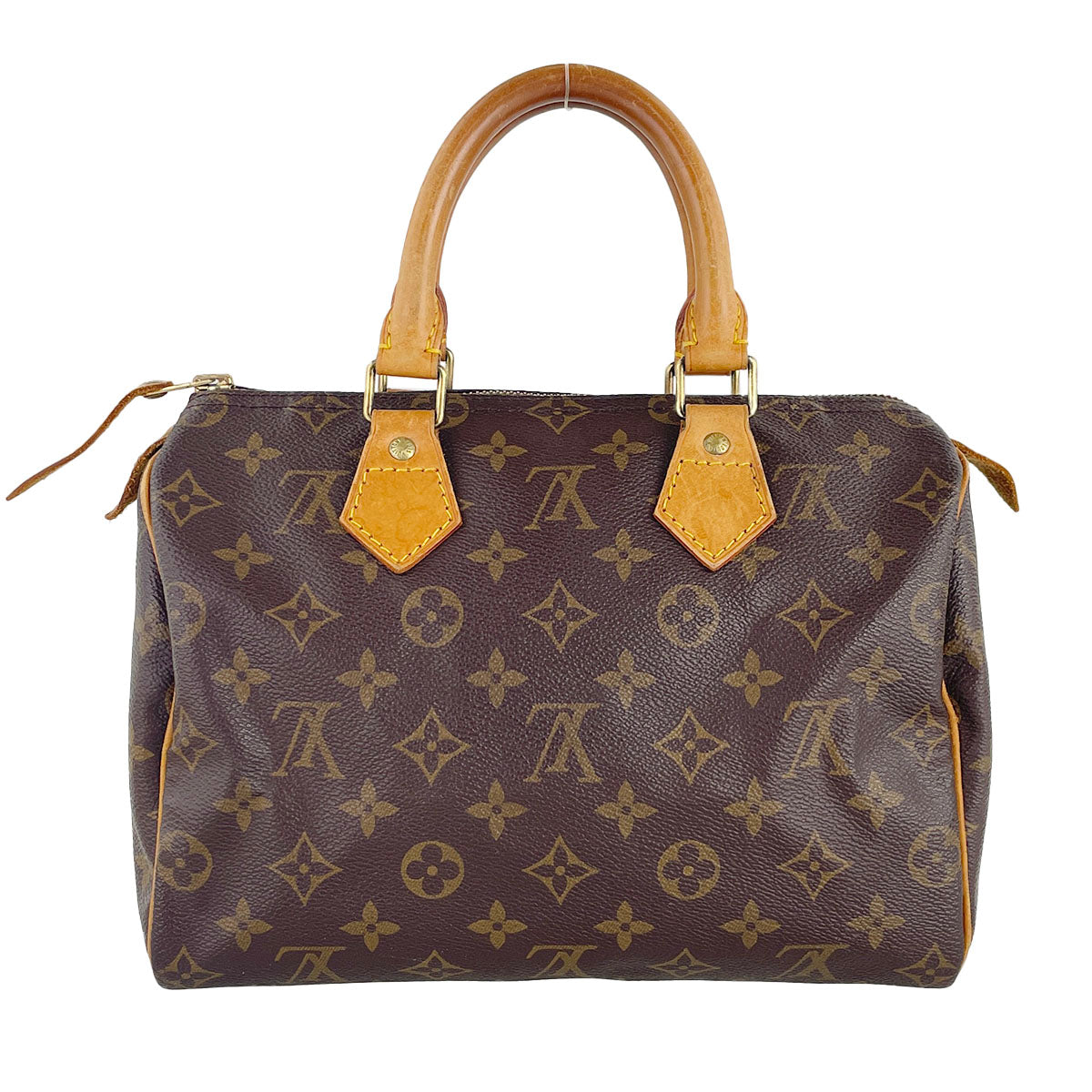 Louis Vuitton Monogram Speedy 25 Coated Canvas Fabric Brown Handbag 4842