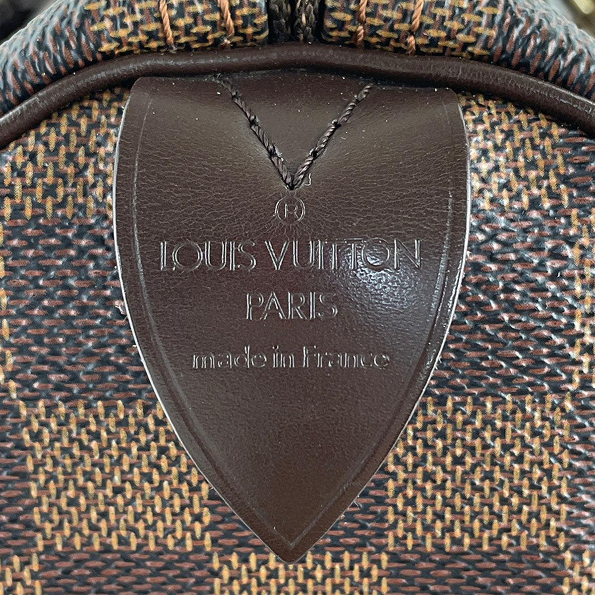 Louis Vuitton Damier Speedy 30 Coated Canvas Fabric Brown Handbag 4893