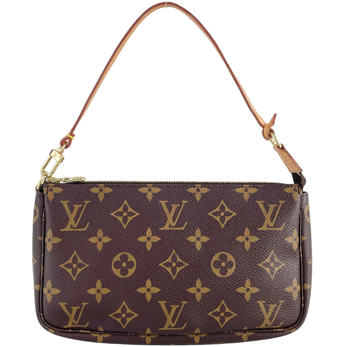 Louis Vuitton Monogram Pochette Accessoires Coated Canvas Brown Handbag 4920