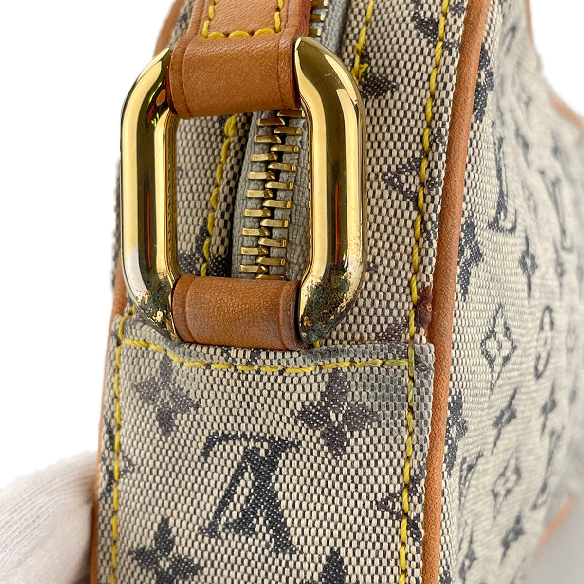 Louis Vuitton Monogram Mini Juliet MM Canvas Fabric Blue Shoulder bag 4918