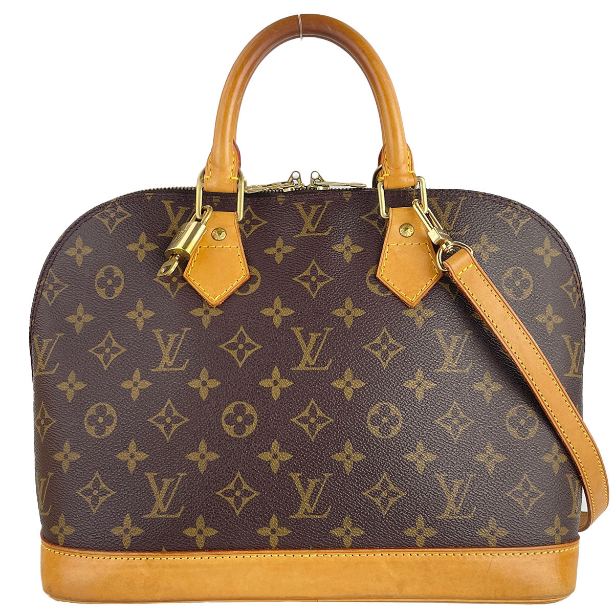 Louis Vuitton Monogram Alma Coated Canvas Fabric Brown Handbag 4829