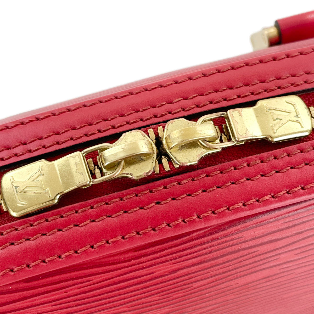 Louis Vuitton Epi Jasmine Leather Suede Red Handbag 4940
