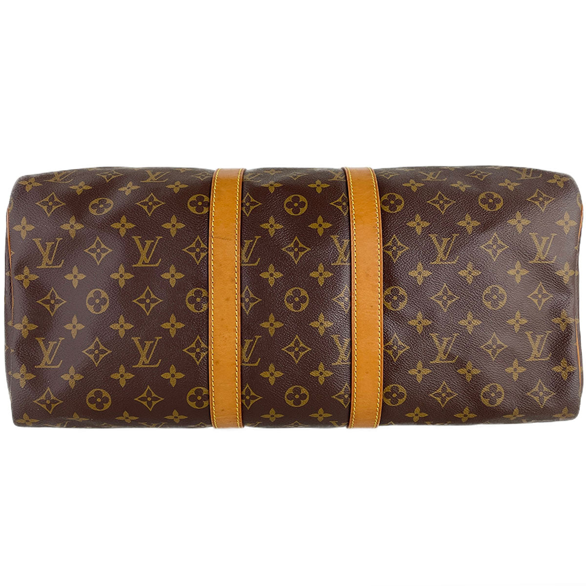 Louis Vuitton Monogram Keepall 45 Coated Canvas Fabric Brown Boston Bag 4824