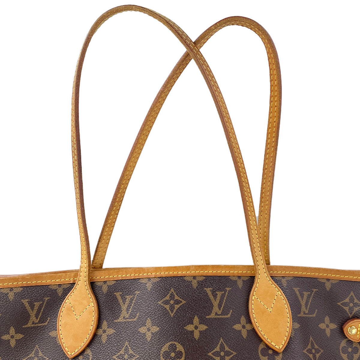 Louis Vuitton Monogram Neverfull MM Coated Canvas Fabric Brown Tote bag 4910