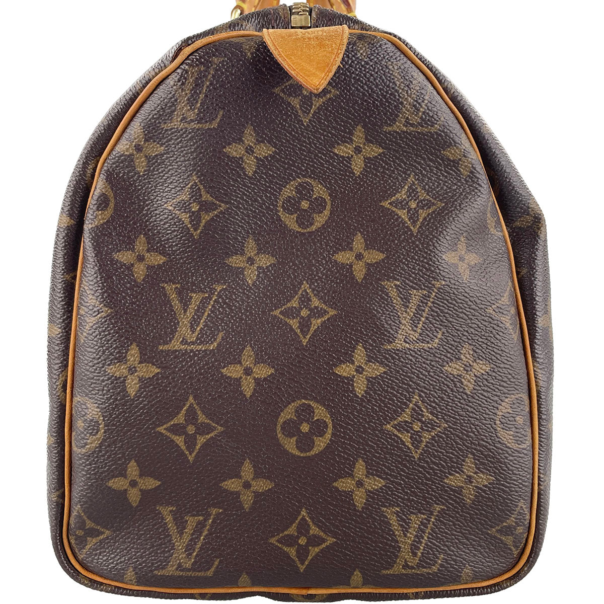 Louis Vuitton Monogram Speedy 30 Coated Canvas Fabric Brown Handbag 4935