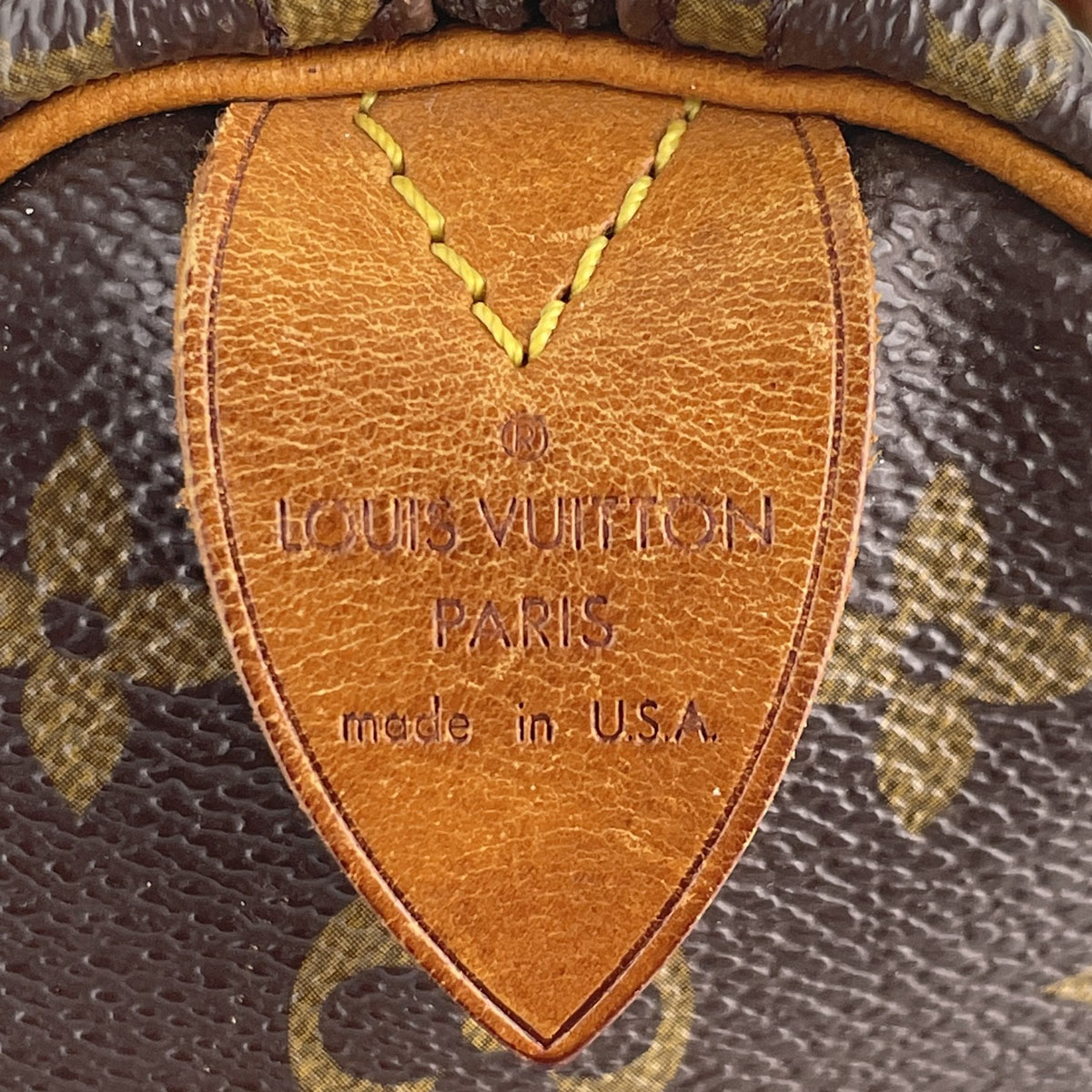 Louis Vuitton Monogram Speedy 25 Coated Canvas Fabric Brown Handbag 4827