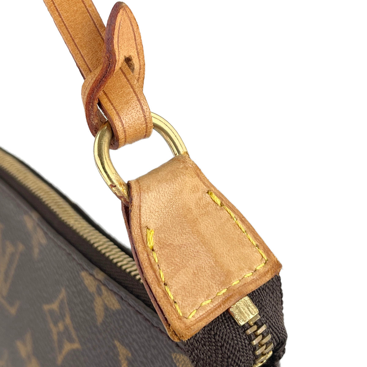 Louis Vuitton Monogram Pochette Accessoires Coated Canvas Brown Handbag 4883