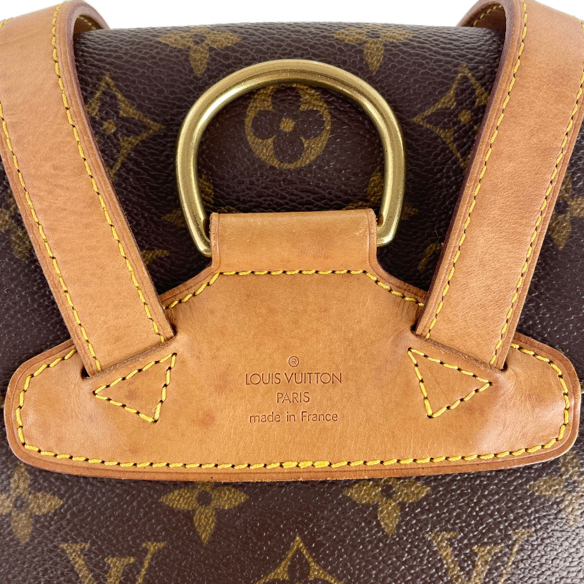 Louis Vuitton Monogram Montsouris MM Coated Canvas Brown Backpack Bag 4943