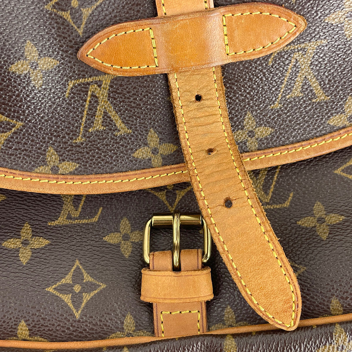 Louis Vuitton Monogram Saumur 30 Coated Canvas Fabric Brown Shoulder bag 4852