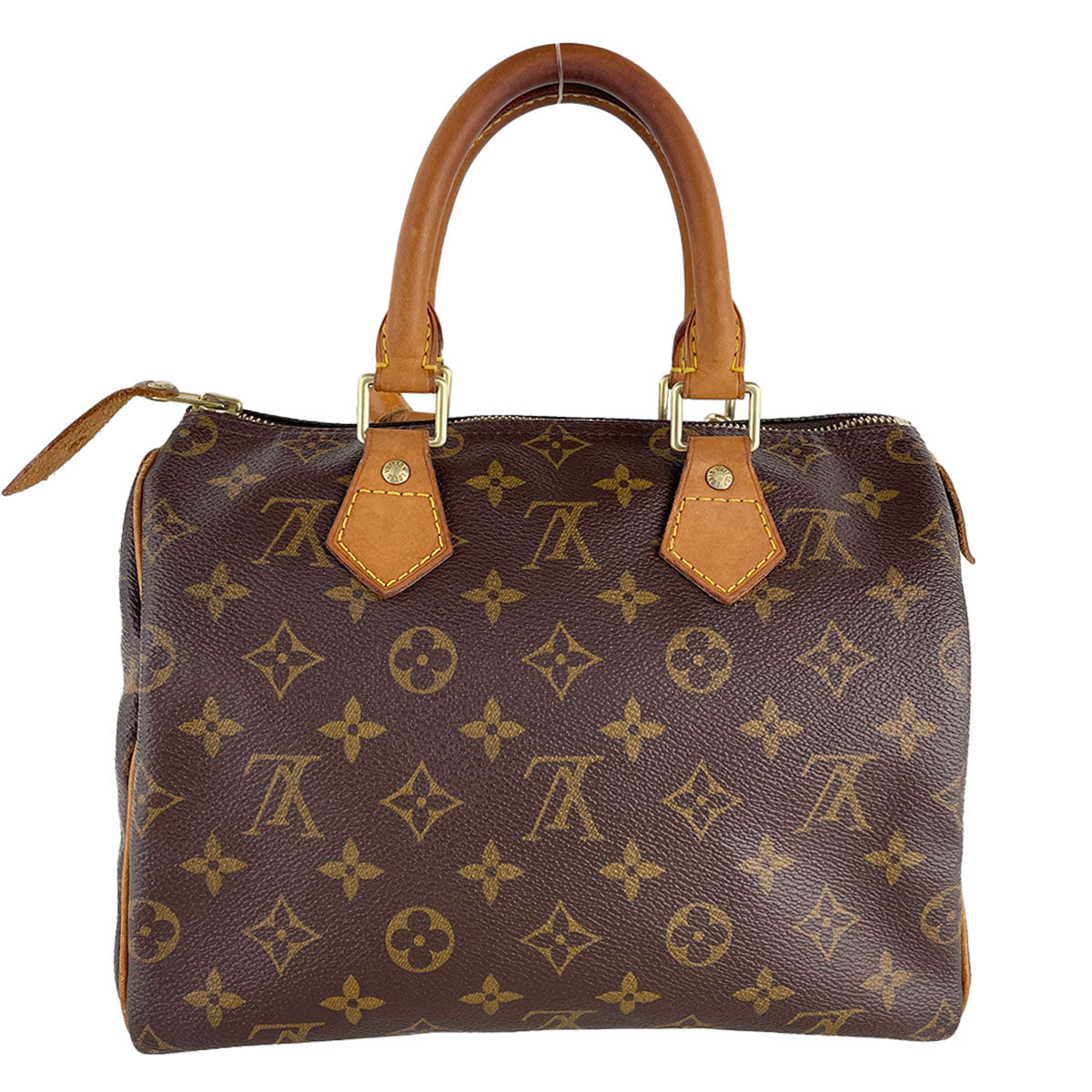 Louis Vuitton Monogram Speedy 25 Coated Canvas Fabric Brown Handbag 4932
