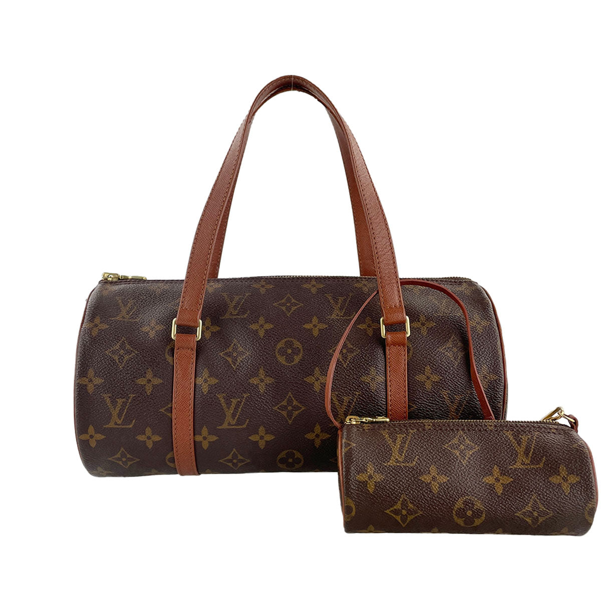 Louis Vuitton Monogram Papillon 30 Coated Canvas Leather Brown Handbag 4906