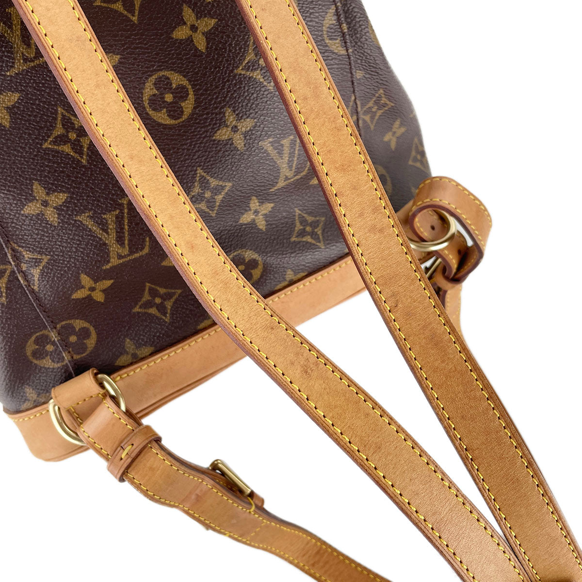 Louis Vuitton Monogram Montsouris MM Coated Canvas Brown Backpack Bag 4943