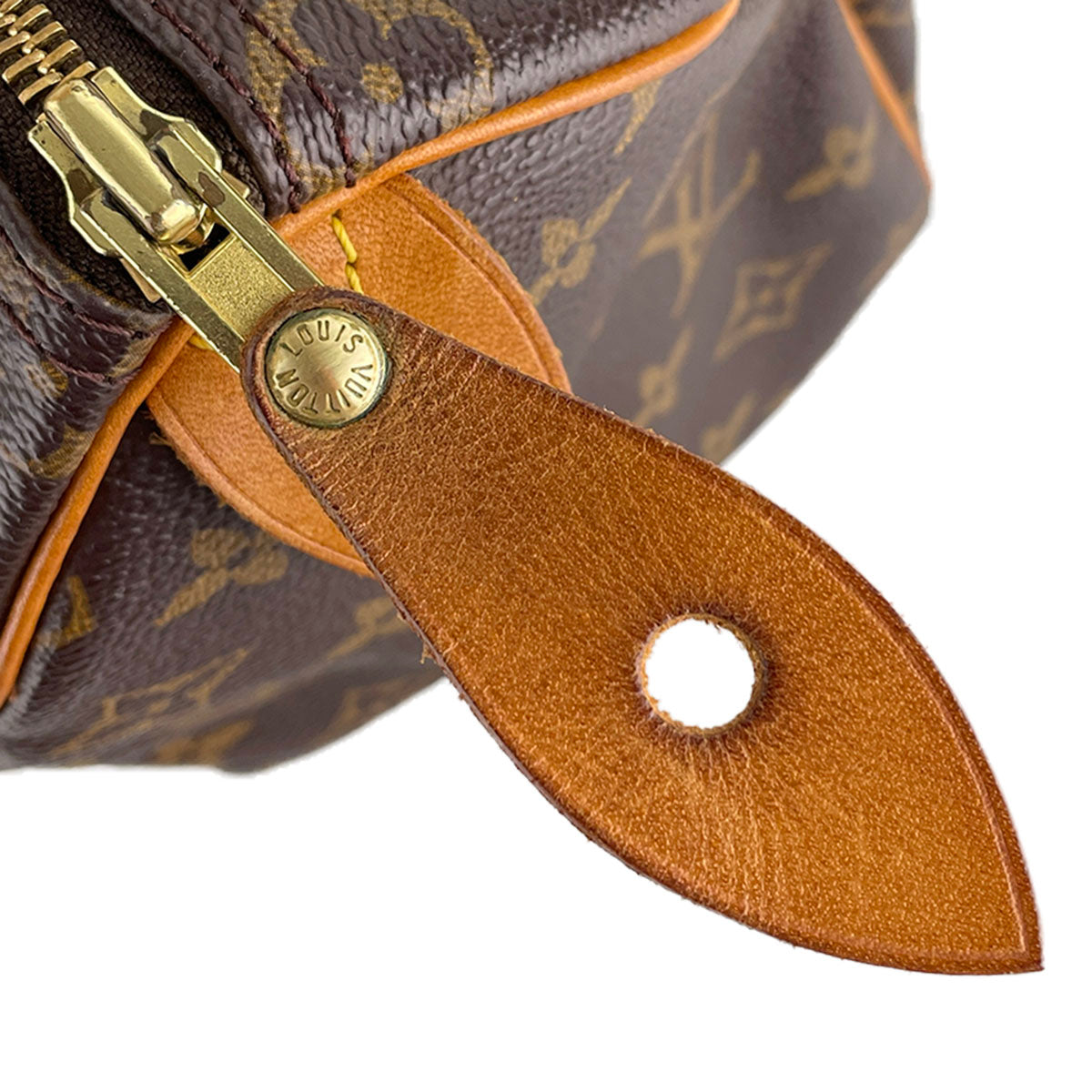 Louis Vuitton Monogram Speedy 25 Coated Canvas Fabric Brown Handbag 4925