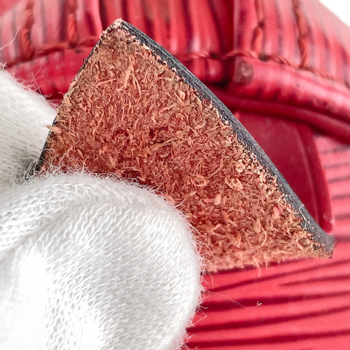 Louis Vuitton Epi Speedy 25 Leather Suede Red Handbag 4919