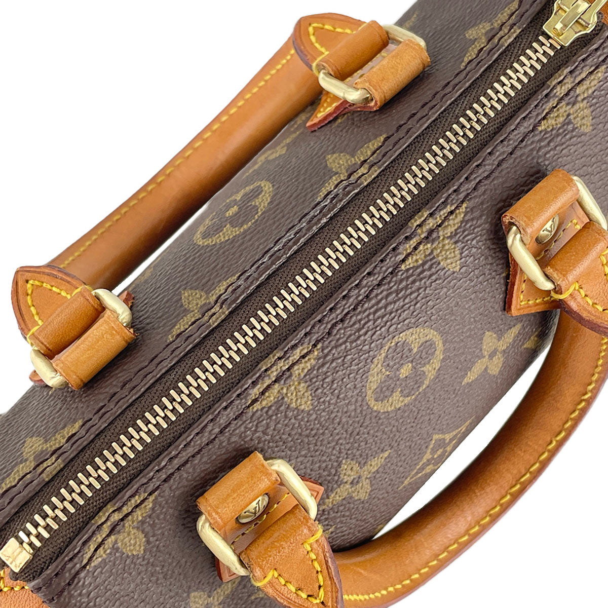 Louis Vuitton Monogram Mini speedy Coated Canvas Fabric Brown 2way Handbag 4944