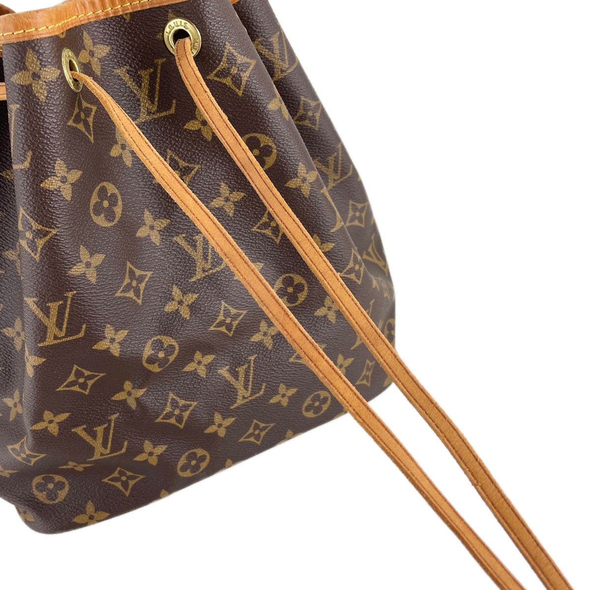 Louis Vuitton Monogram Petit Noe Coated Canvas Fabric Brown Shoulder bag 4846