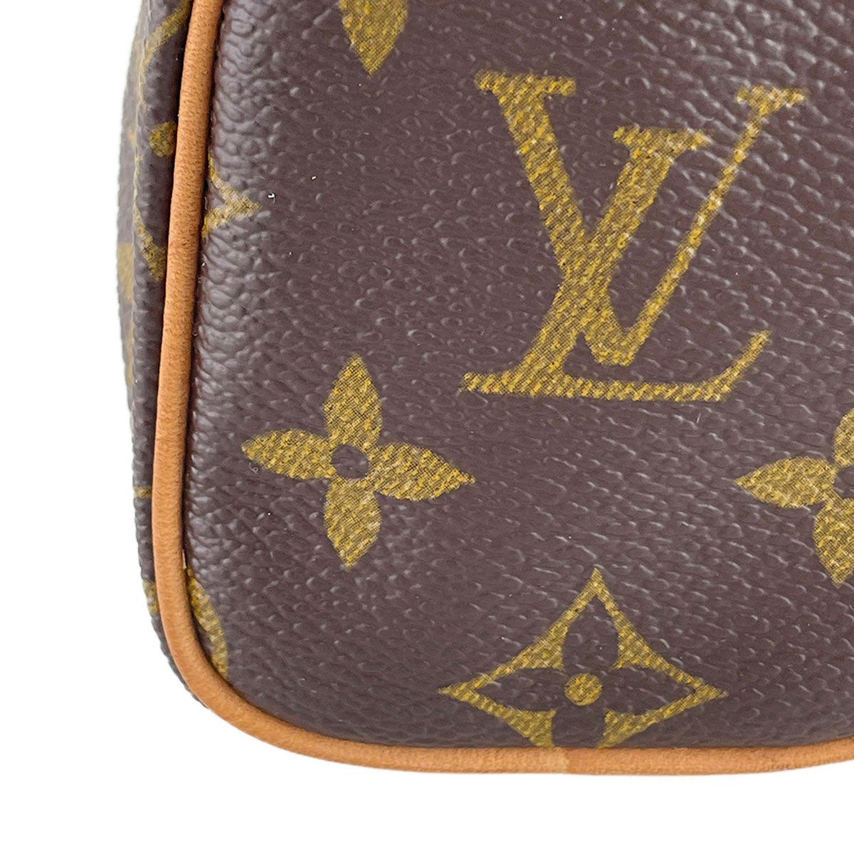 Louis Vuitton Monogram Mini speedy Coated Canvas Fabric Brown Handbag 4896
