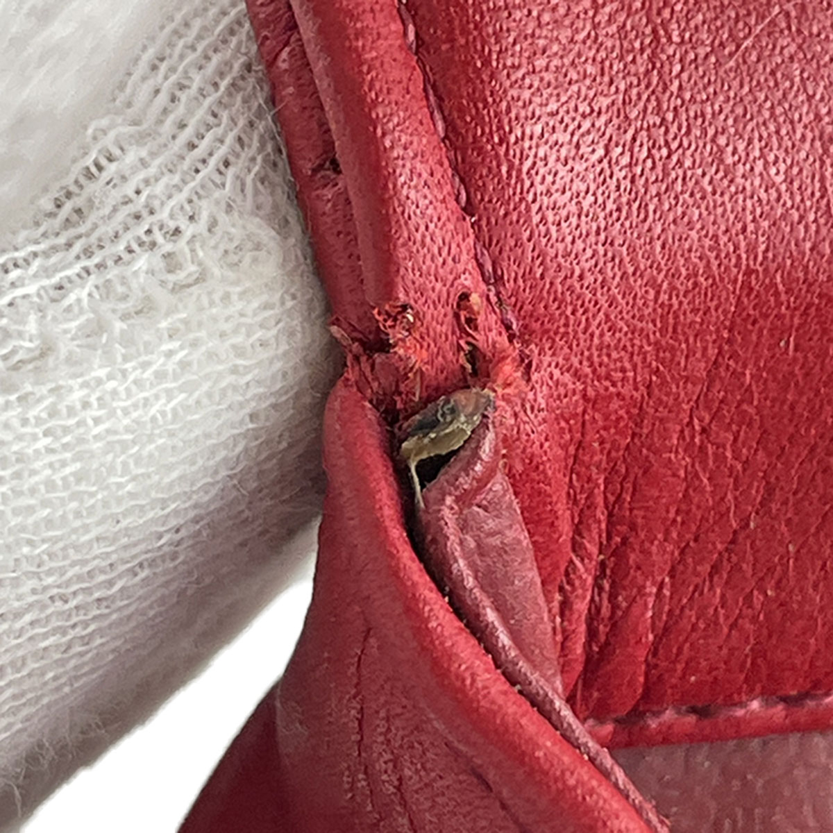 CHANEL Matelasse Lambskin Leather Red Waist bag 4856