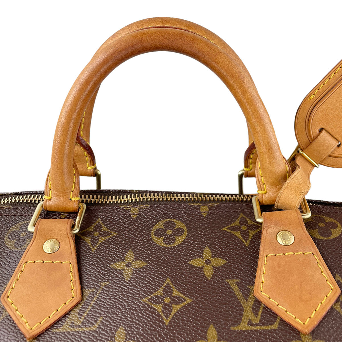 Louis Vuitton Monogram Speedy 30 Coated Canvas Fabric Brown Handbag 4866