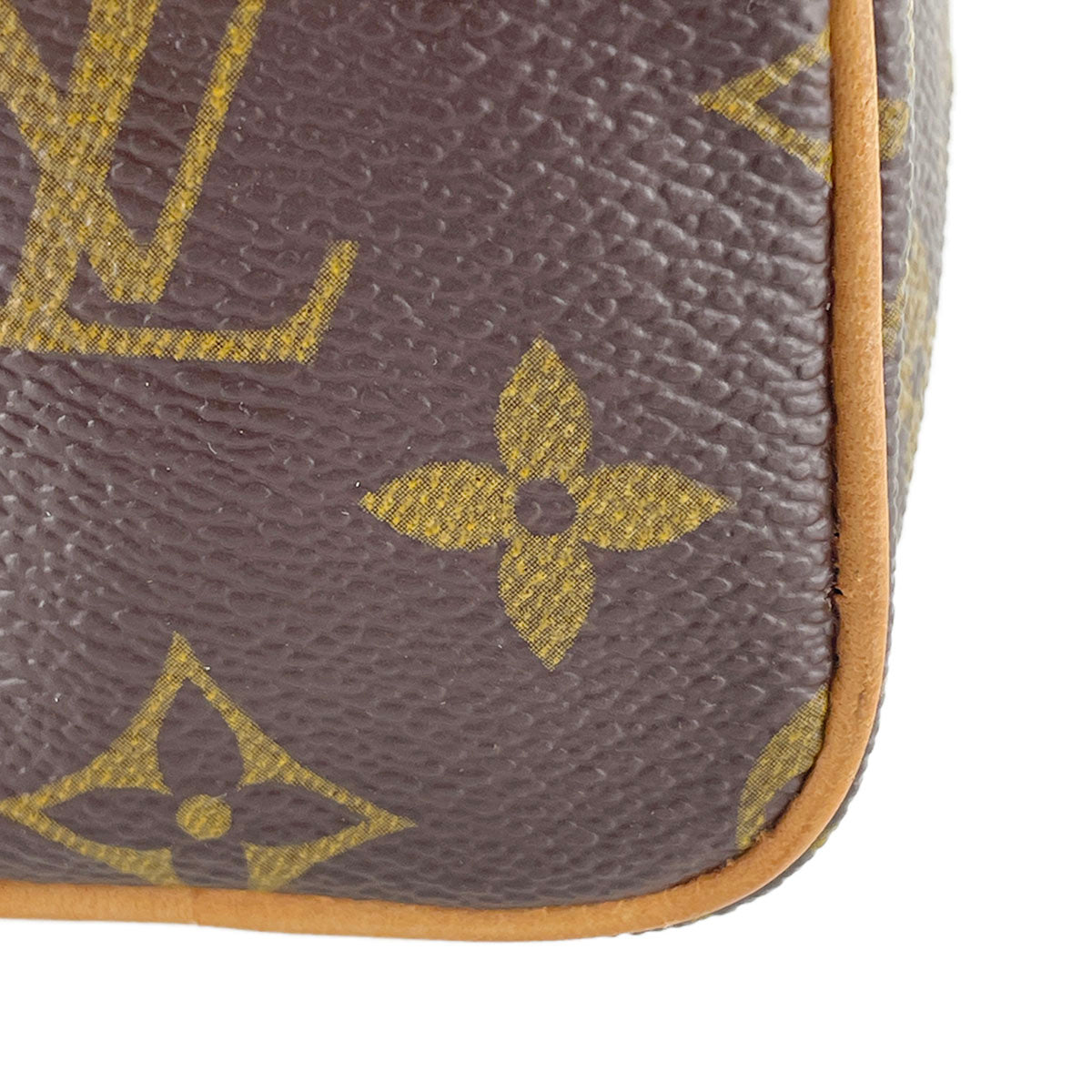 Louis Vuitton Monogram Mini speedy Coated Canvas Fabric Brown Handbag 4896