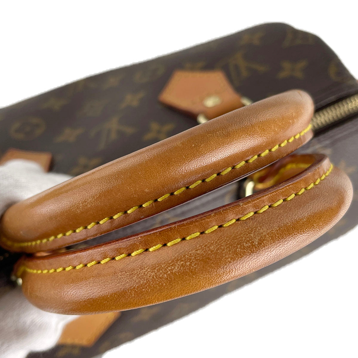 Louis Vuitton Monogram Speedy 25 Coated Canvas Fabric Brown Handbag 4928