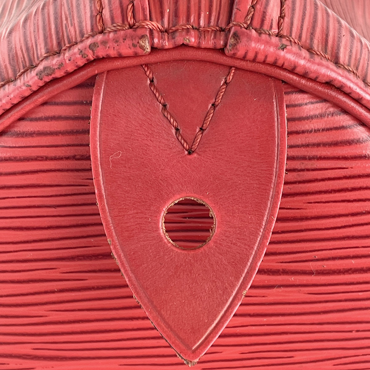 Louis Vuitton Epi Speedy 25 Leather Suede Red Handbag 4919