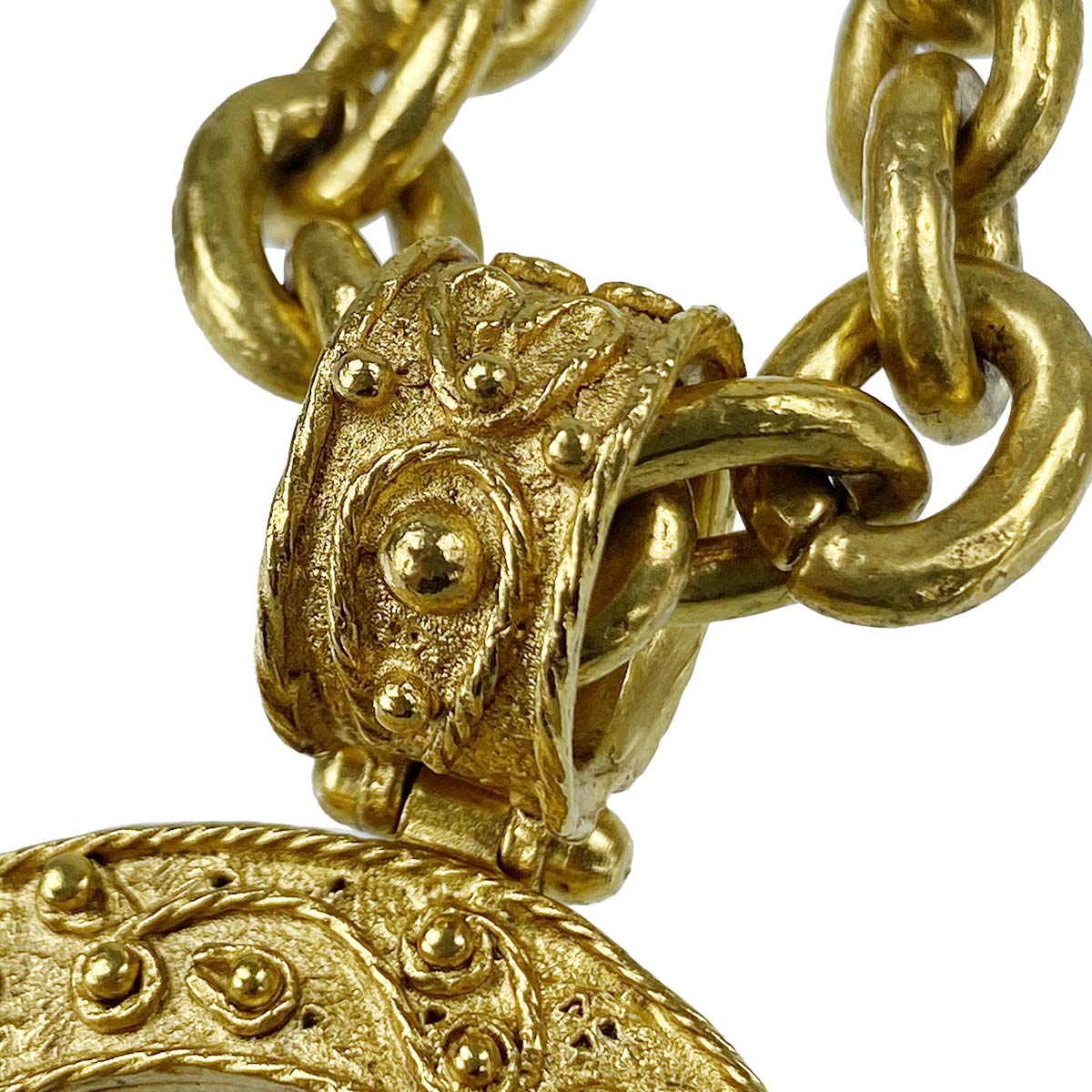 CHANEL CC Logos Gold-tone Gold Necklace 64