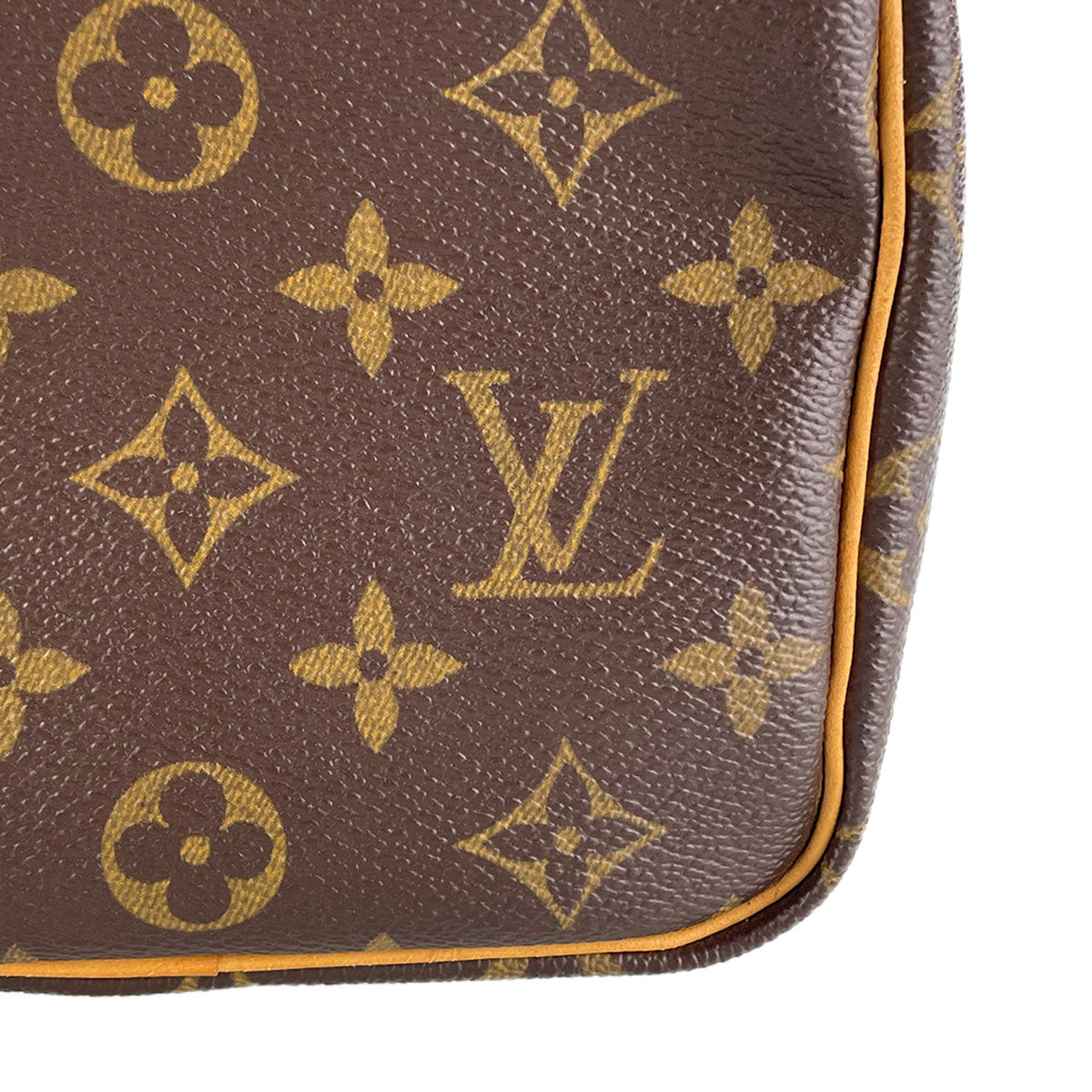 Louis Vuitton Monogram Speedy 25 Coated Canvas Fabric Brown Handbag 4907